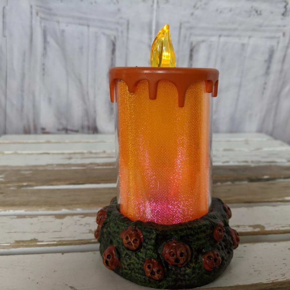 Gemmy ? Halloween light up candle sparkle decor RA
